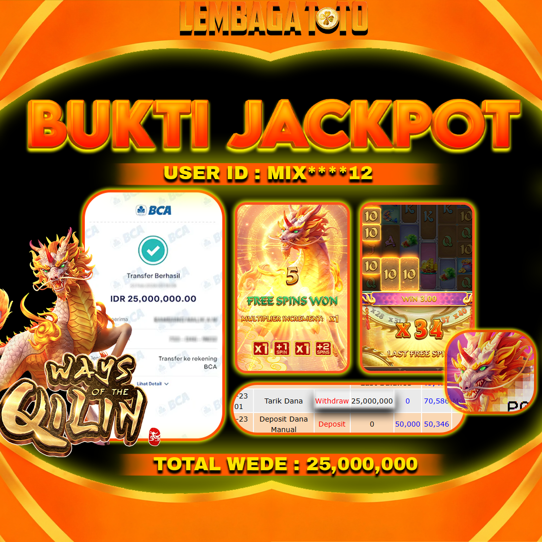 BUKTI JACKPOT 24 FERBUARY LEMBAGATOTO DOOMSDAY RAMPAGE  Rp 25,000,000,- LUNAS